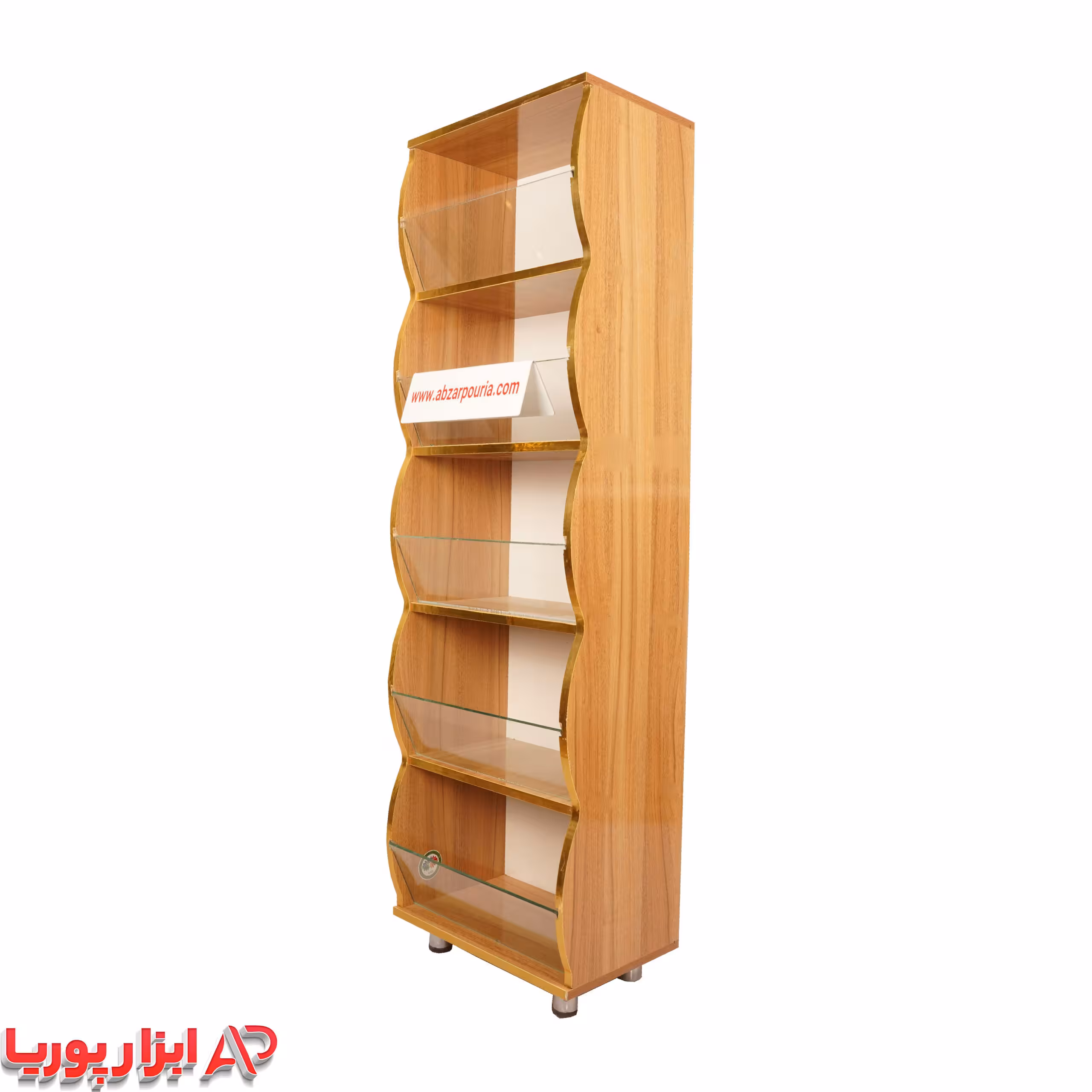 استند 5 طبقه شکم دار طرح چوب