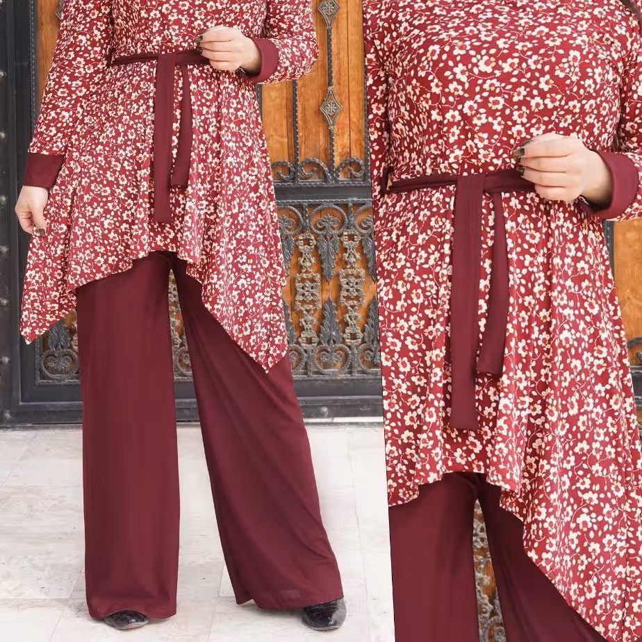 تونیک شلوار زنانه  گلدار