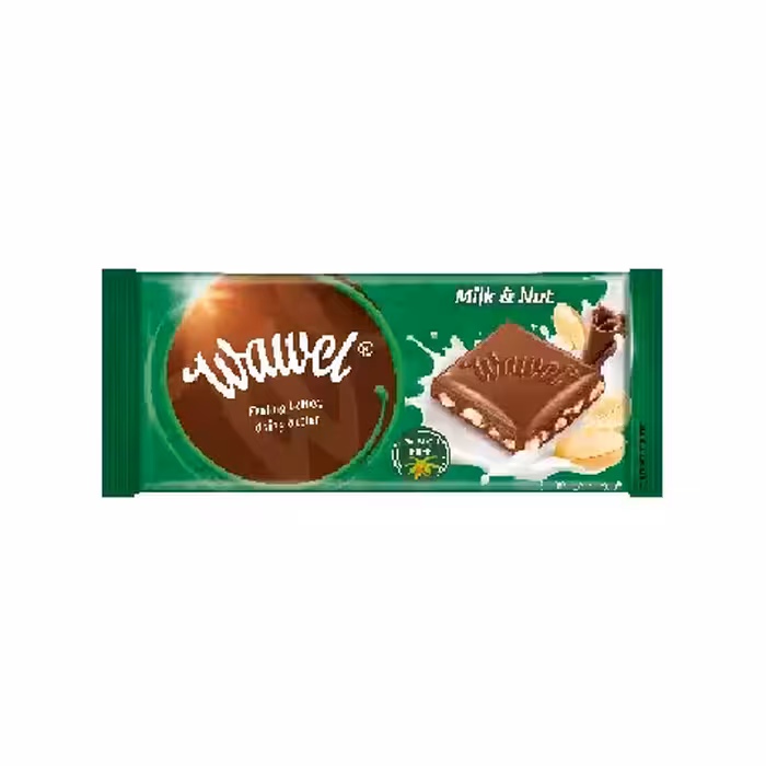 شکلات با مغز شیر و آجیل واول Wawel