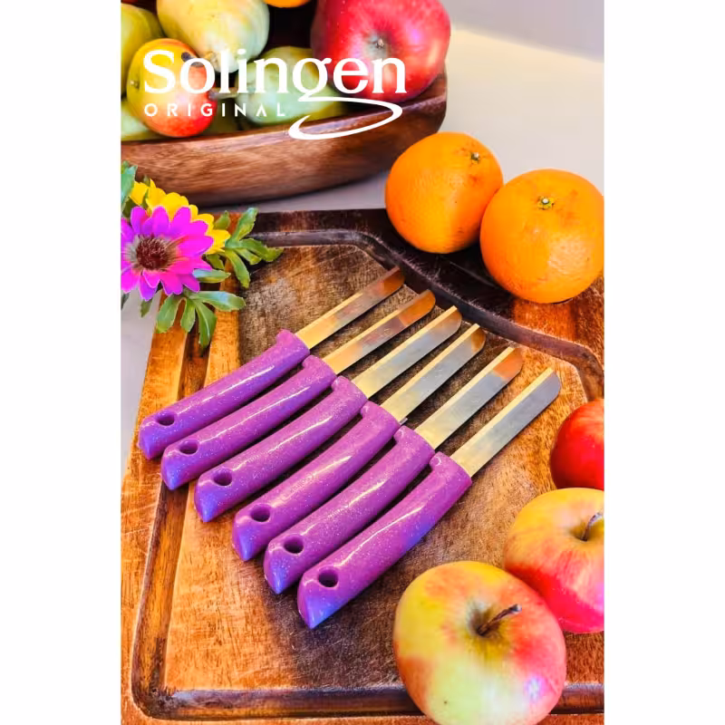 ست 6 عددی چاقوی میوه و سبزی تیز زولینگن مدل اره ای – ساخت آلمان