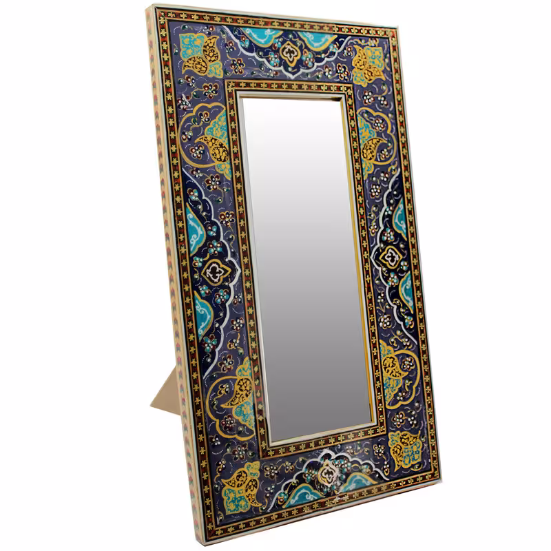 آینه خاتم کاری مدل رومیزی کد 34-sha-19