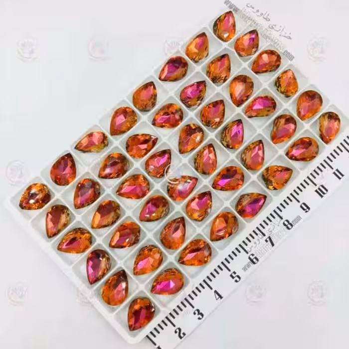 اشک سنگی 10 در 14 ( قهوه ای متالیک ) ورق 48 عددی