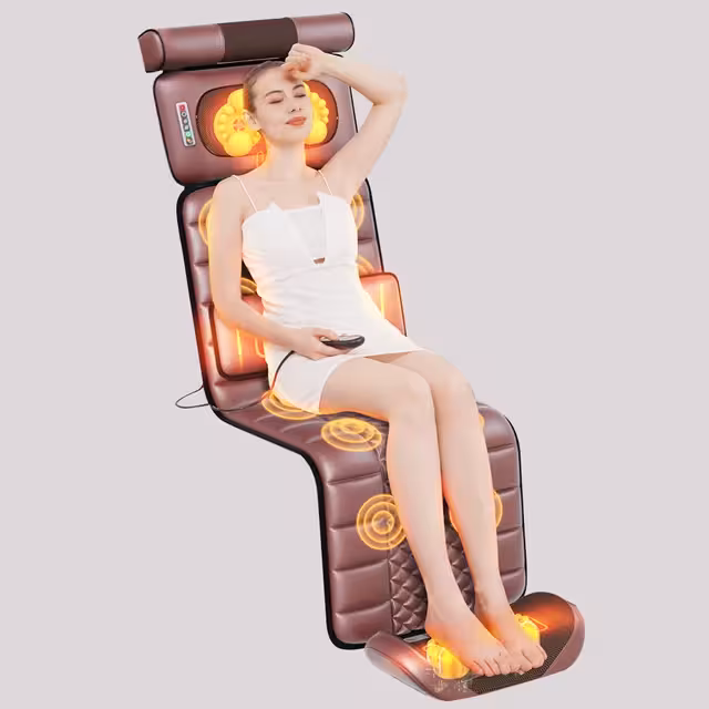 تشک ماساژور فول بادی موتور چرخشی و لرزشی با جنس چرمی (ارسال فوری)