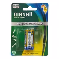 باتری نیم قلمی 2 عددی کارتی Alkaline  Maxell