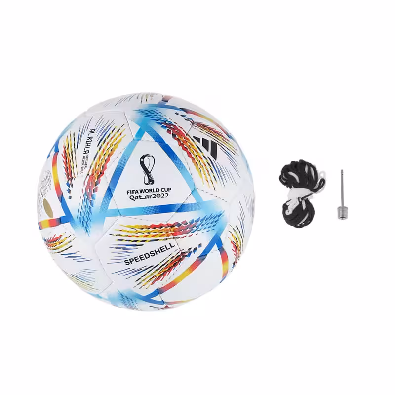 توپ فوتبال مدل جام جهانی قطر 2022 کد 100 به همراه سوزن توپ | کالا مکس