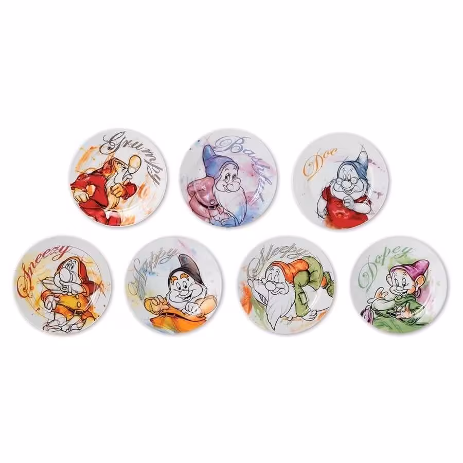پیش دستی هفت کوتوله های سفید برفی دیزنی، پک 7 عددی Set 7 Dessert Plates