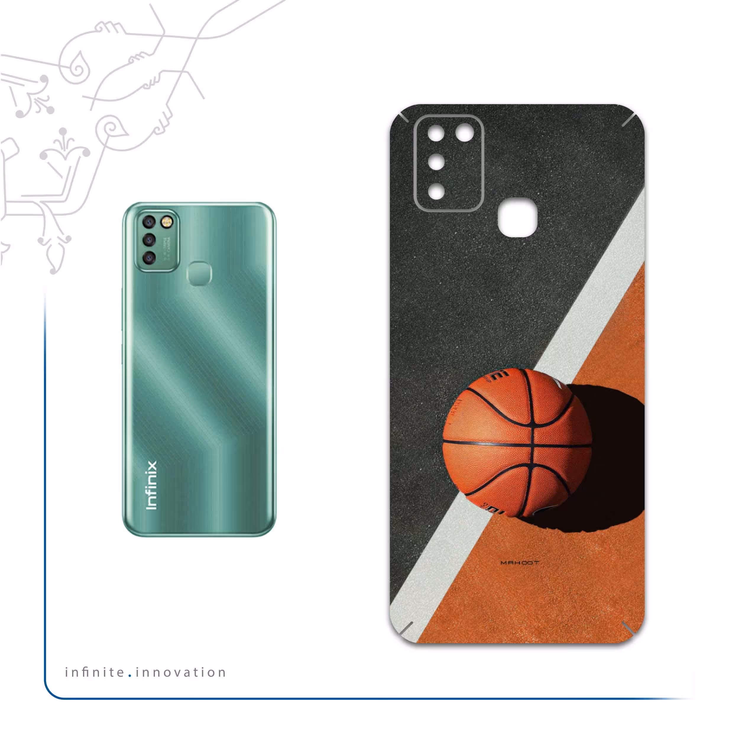 برچسب پوششی ماهوت مدل Basketball مناسب برای گوشی موبایل اینفینیکس Smart 6 X657B