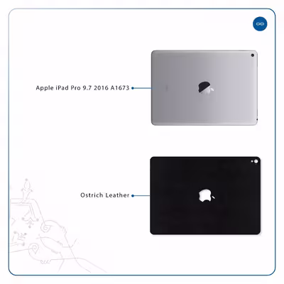 برچسب پوششی ماهوت مدل Ostrich-Leather مناسب برای تبلت اپل iPad Pro 9.7 2016 A1673