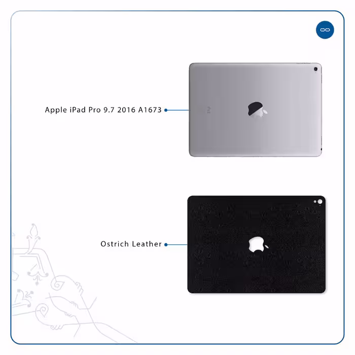 برچسب پوششی ماهوت مدل Ostrich-Leather مناسب برای تبلت اپل iPad Pro 9.7 2016 A1673