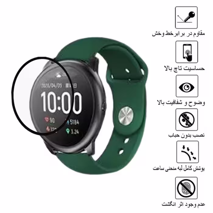 محافظ صفحه نمایش تراستکتور مدل PMMA مناسب برای ساعت هوشمند هایلو Solar LS05