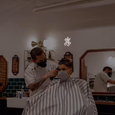 چراغ دیواری نئون دیزاین طرح Barber_WHT