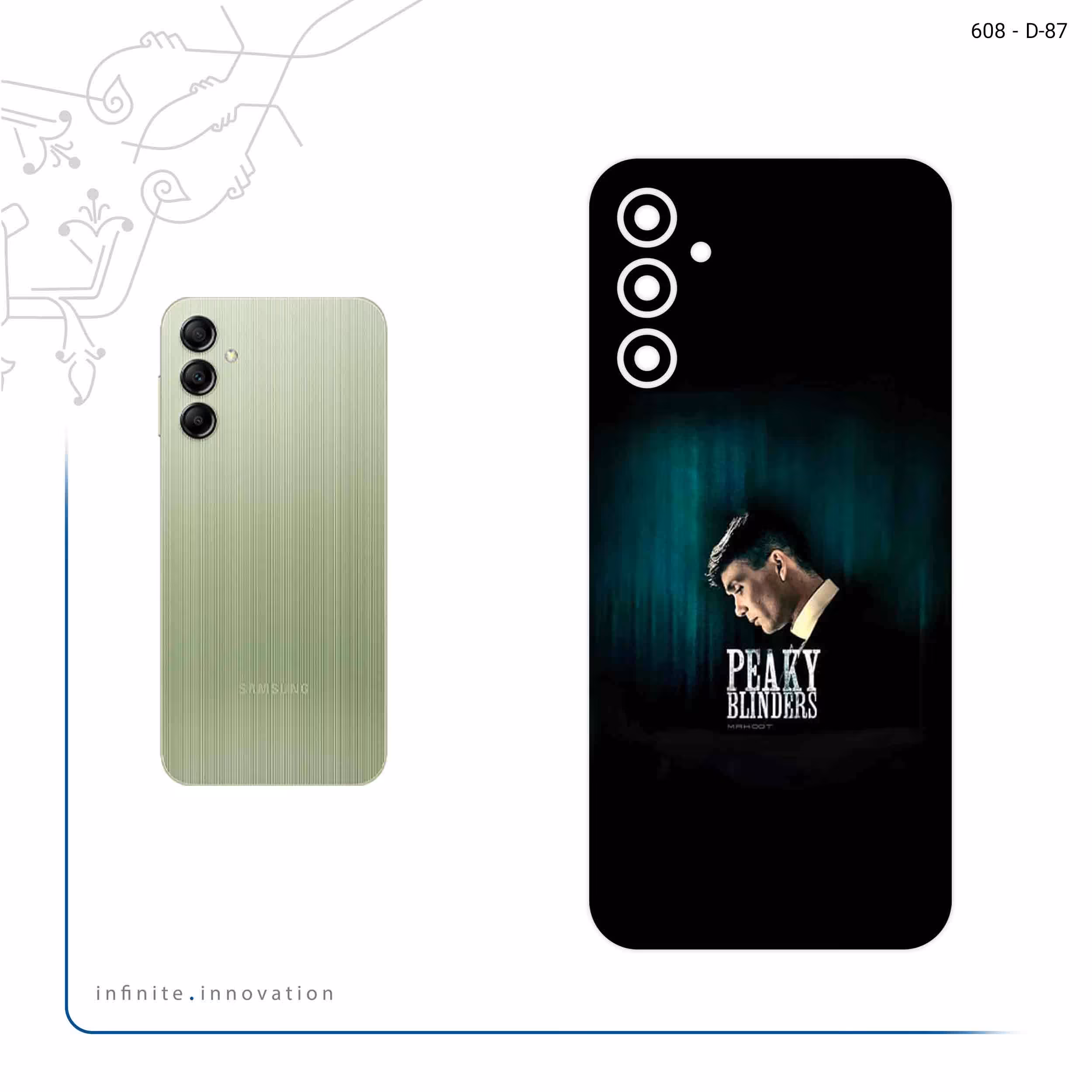 برچسب پوششی ماهوت مدل peaky blinders مناسب برای گوشی موبایل سامسونگ Galaxy A14