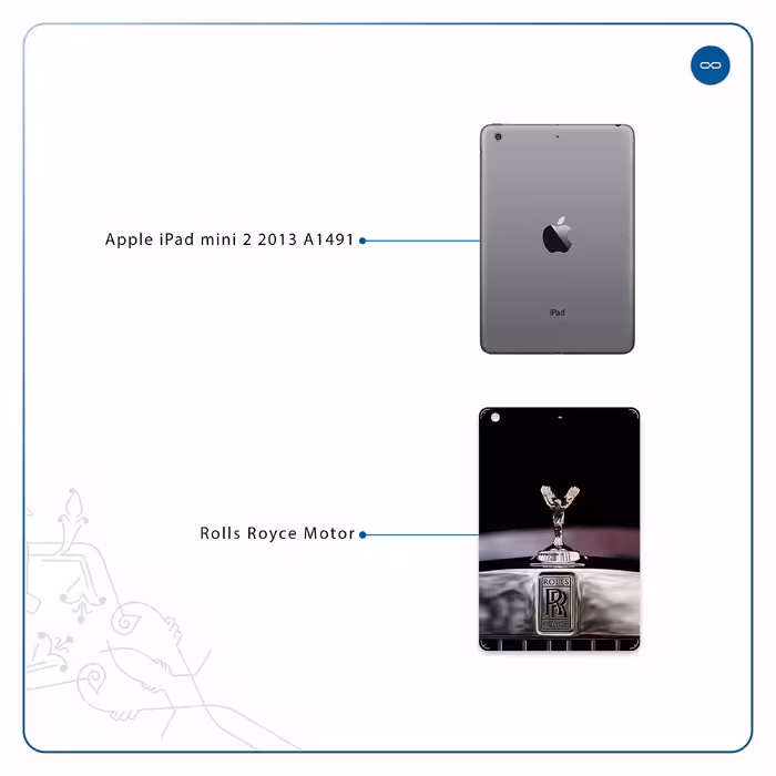 برچسب پوششی ماهوت مدل Rolls-Royce Motor مناسب برای تبلت اپل iPad mini 2 2013 A1491