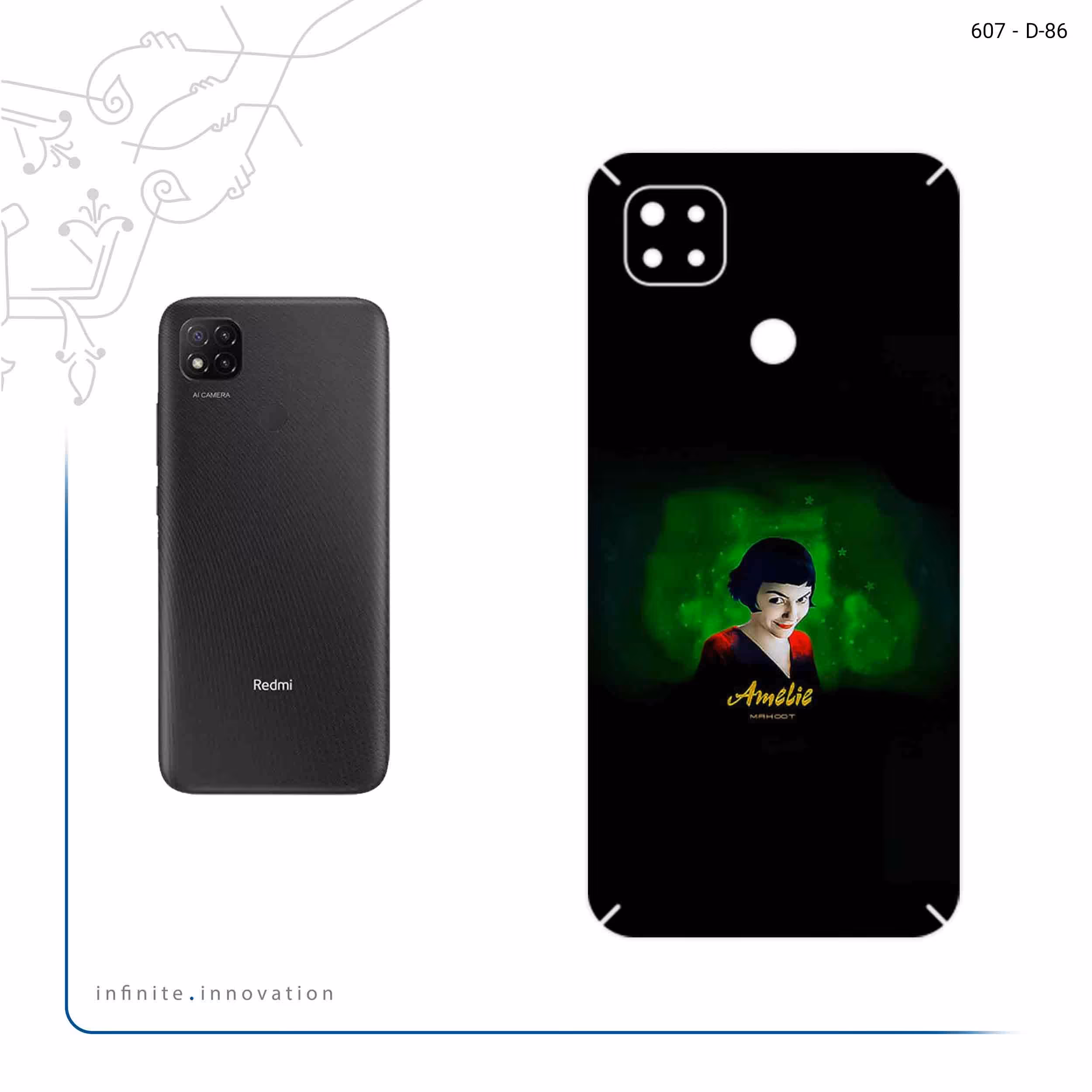 برچسب پوششی ماهوت مدل Le Fabuleux Destin dAmelie Poulain مناسب برای گوشی موبایل شیائومی Redmi 9 Activ