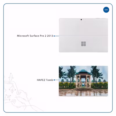 برچسب پوششی ماهوت مدل HAFEZ-Tomb مناسب برای تبلت مایکروسافت Surface Pro 2 2013