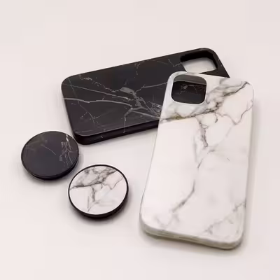 کاور مدل ماربل کد 03 مناسب برای گوشی موبایل اپل Iphone 12 Mini به همراه پایه نگهدارنده