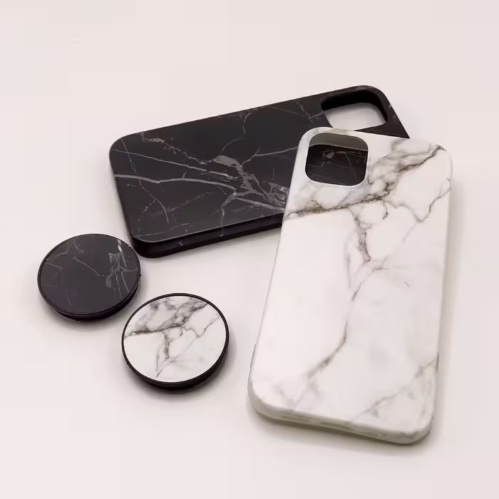 کاور مدل ماربل کد 03 مناسب برای گوشی موبایل اپل Iphone 12 Mini به همراه پایه نگهدارنده