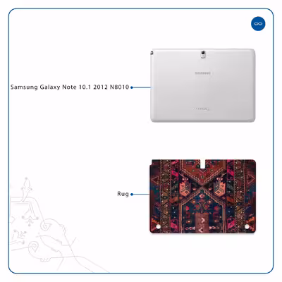 برچسب پوششی ماهوت مدل Rug مناسب برای تبلت سامسونگ Galaxy Note 10.1 2012 N8010