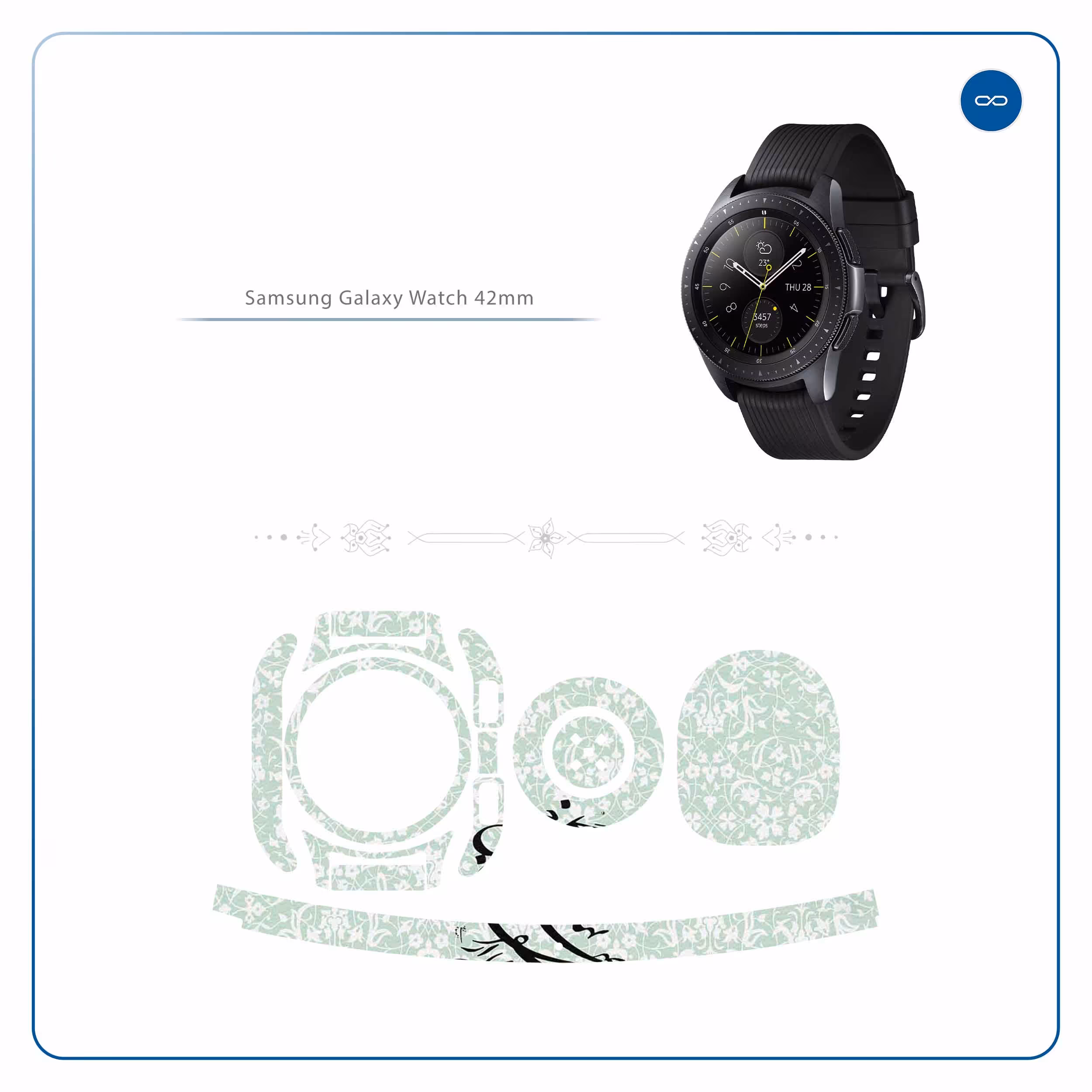 برچسب ماهوت طرح Nastaliq-3 مناسب برای ساعت هوشمند سامسونگ Galaxy Watch 42mm