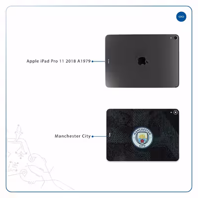 برچسب پوششی ماهوت مدل Manchester-City مناسب برای تبلت اپل iPad Pro 11 2018 A1979
