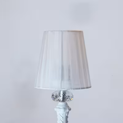 لوستر 6 شعله مدل کریستالی شید دار کد 124