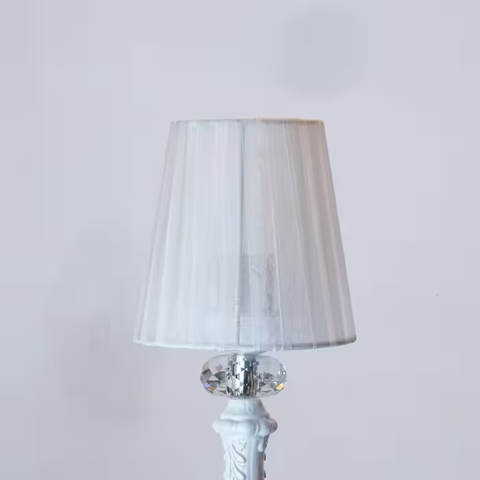 لوستر 6 شعله مدل کریستالی شید دار کد 124