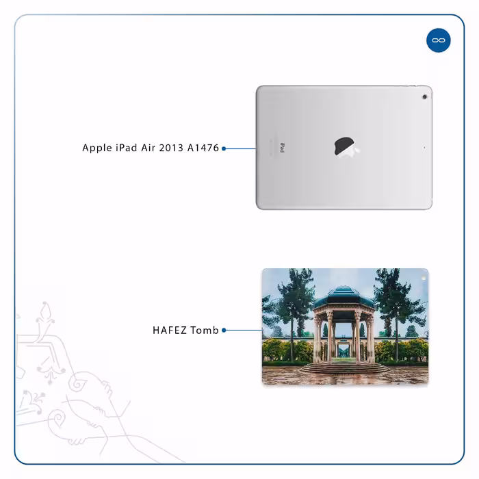 برچسب پوششی ماهوت مدل HAFEZ-Tomb مناسب برای تبلت اپل iPad Air 2013 A1476