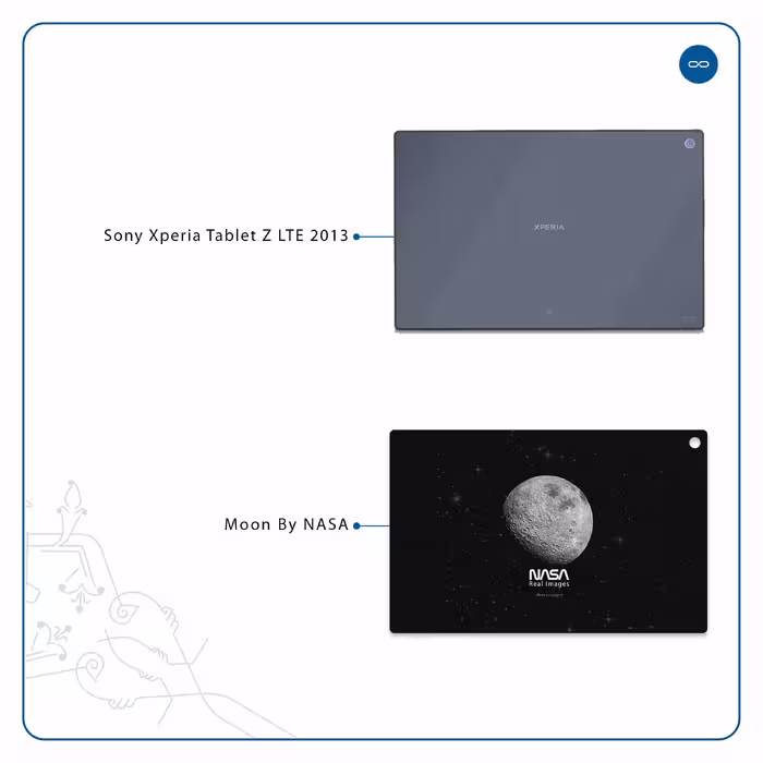 برچسب پوششی ماهوت مدل Moon-By-NASA مناسب برای تبلت سونی Xperia Tablet Z LTE 2013