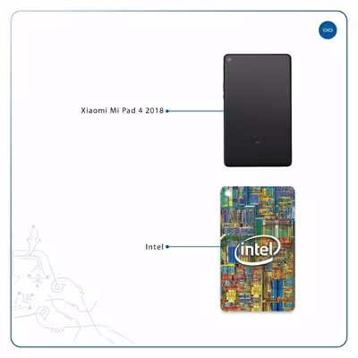 برچسب پوششی ماهوت مدل Intel Brand مناسب برای تبلت شیائومی Mi Pad 4 2018