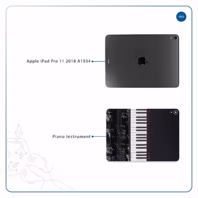 برچسب پوششی ماهوت مدل Piano-Instrument مناسب برای تبلت اپل iPad Pro 11 2018 A1934