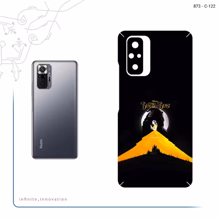 برچسب پوششی ماهوت مدل Beauty and the Beast مناسب برای گوشی موبایل شیائومی Redmi Note 10 Pro