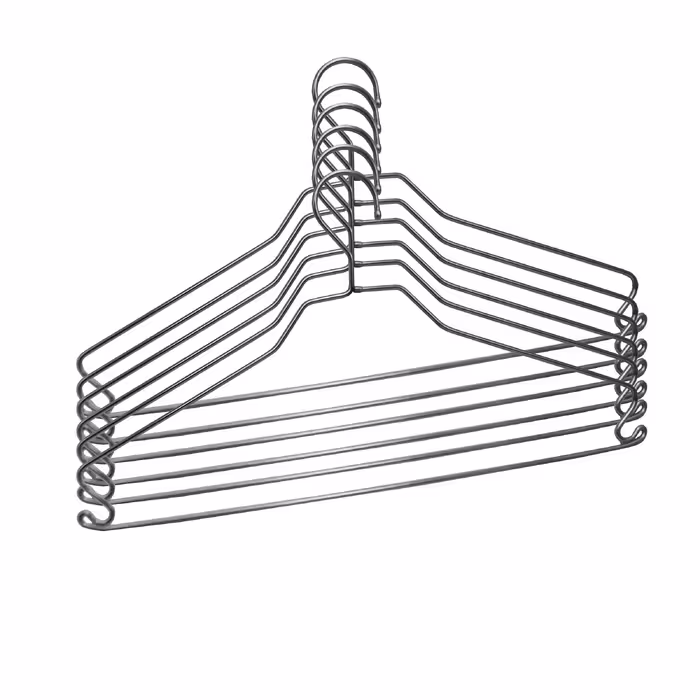چوب لباسی الماس مدل قلاب دار کد YP-ES05 مجموعه 5 عددی