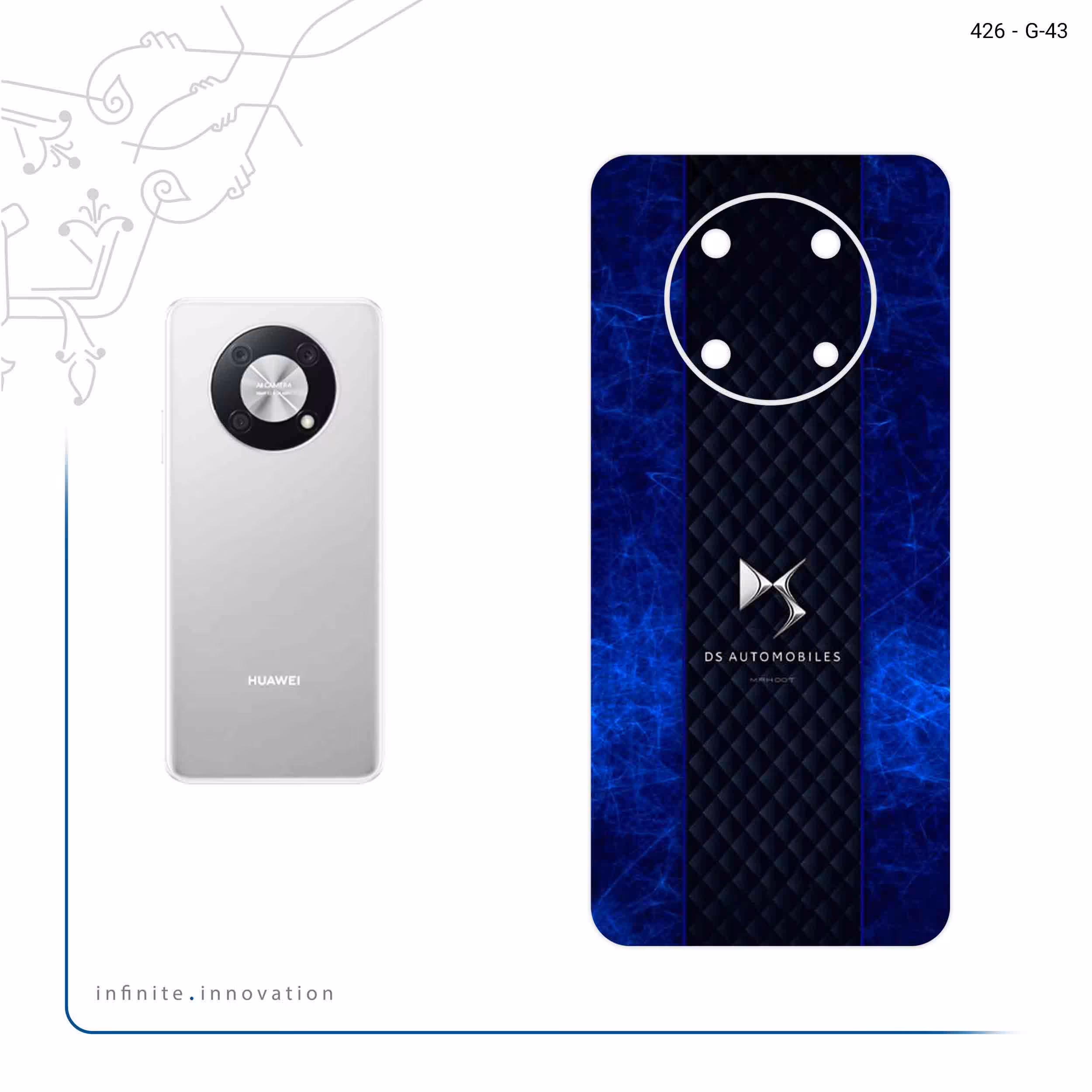 برچسب پوششی ماهوت مدل DS Automobiles مناسب برای گوشی موبایل هوآوی Nova Y90