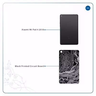 برچسب پوششی ماهوت مدل Black Printed Circuit Board مناسب برای تبلت شیائومی Mi Pad 4 2018
