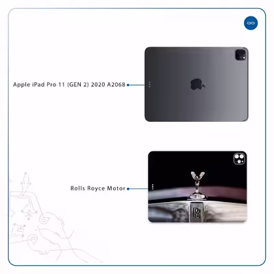برچسب پوششی ماهوت مدل Rolls-Royce Motor مناسب برای تبلت اپل iPad Pro 11 (GEN 2) 2020 A2068