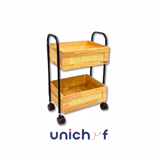 جا پیاز چوب حصیری 2طبقهUN-2965