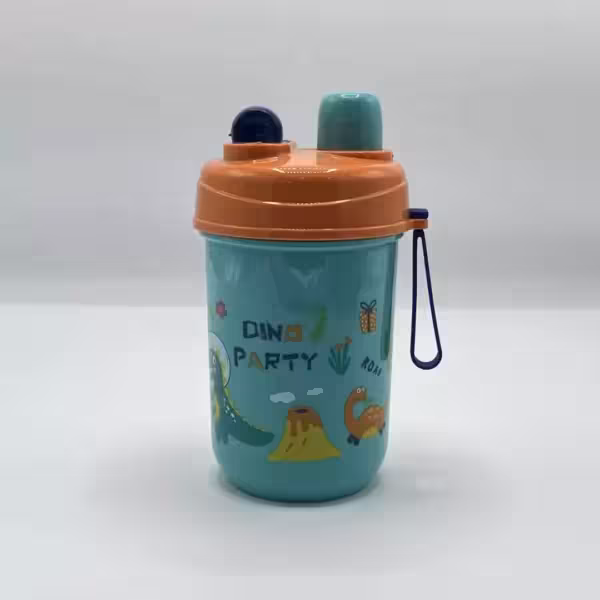 قمقمه پلاستیکی کودک درب نارنجی