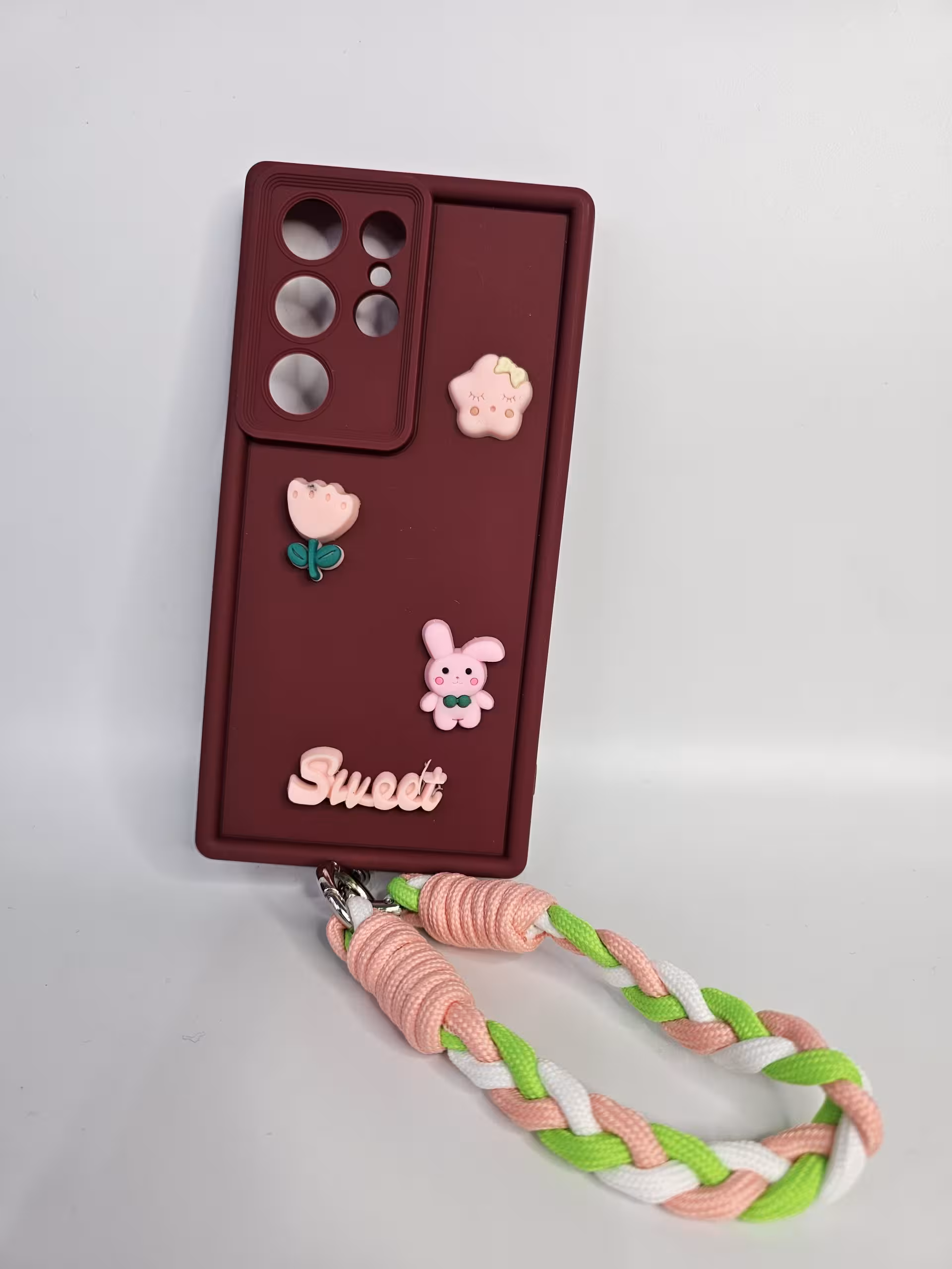 گارد عروسکی بند دار سامسونگ S23 ULTRA سرخابی