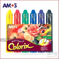 سه کاره 6 رنگ آموس AMOS Colorix Silky Crayon 6c