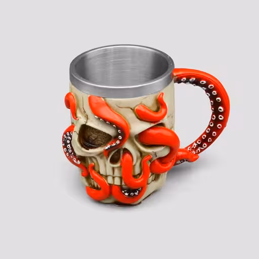 ماگ اسکلتی داخل استیل مدل Octopus کد Psg-150d4