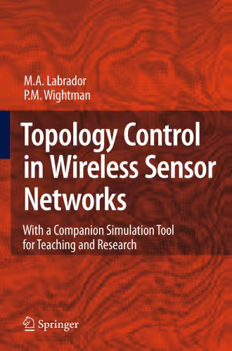 خرید و دانلود نسخه کامل کتاب Topology Control In Wireless Sensor Networks