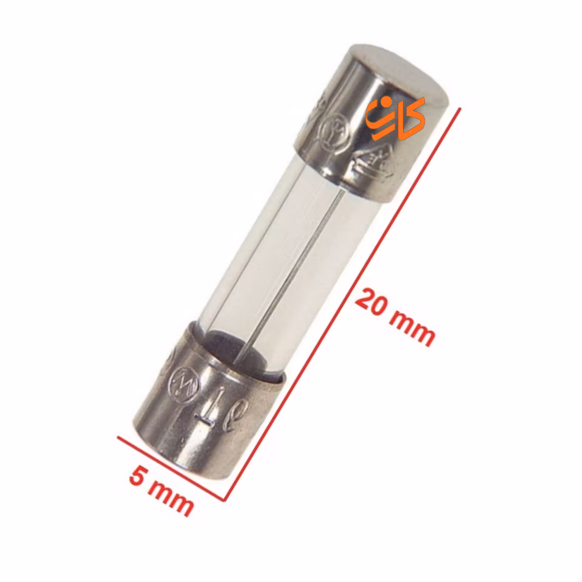 فیوز شیشه ای 2.5 آمپر-20 میلیمتر [F2.5A]