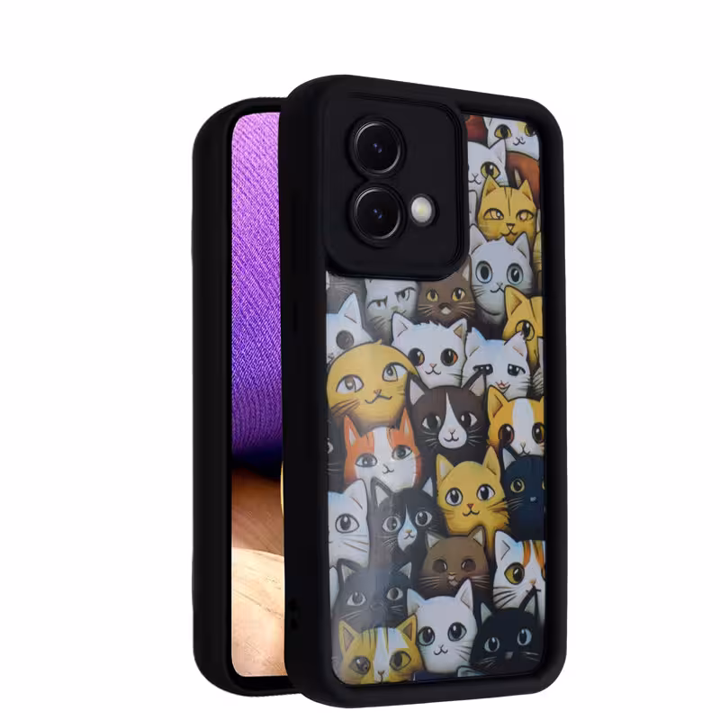 کاور طرح دار مدل CuteCats مناسب برای گوشی موبایل موتورولا Moto G84