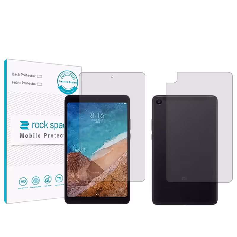 محافظ صفحه نمایش شفاف راک اسپیس مدل Hygel مناسب برای تبلت شیائومی Mi Pad 4 به همراه محافظ پشت تبلت
