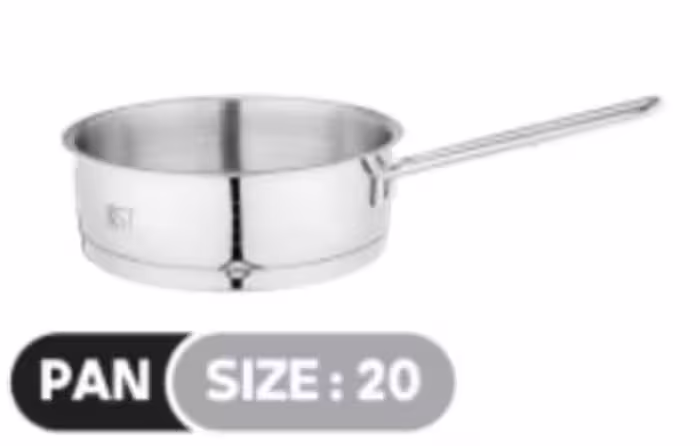تابه استیل تکدسته سایز 20کد B0011     KST 7019