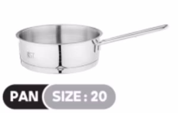 تابه استیل تکدسته سایز 20کد B0011     KST 7019
