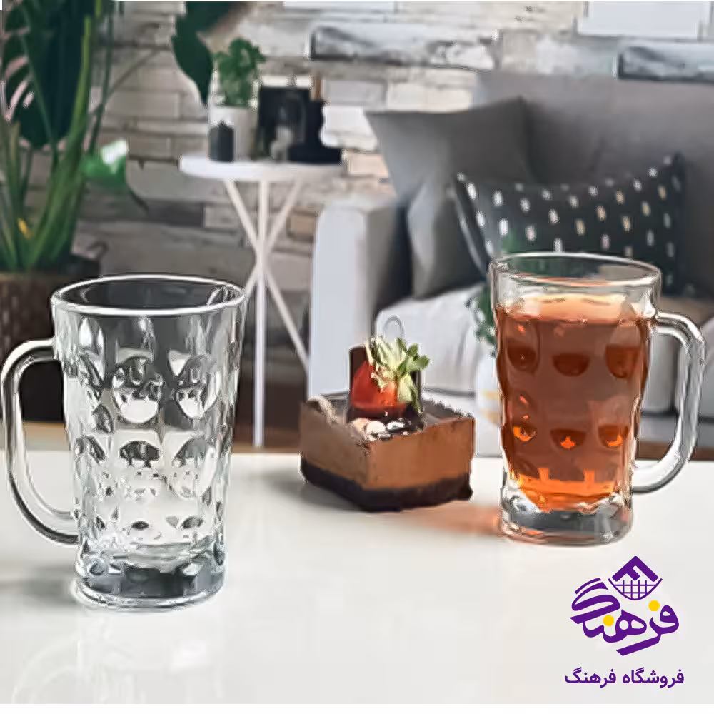 لیوان بابل دسته دار کادو بلور  کاوه