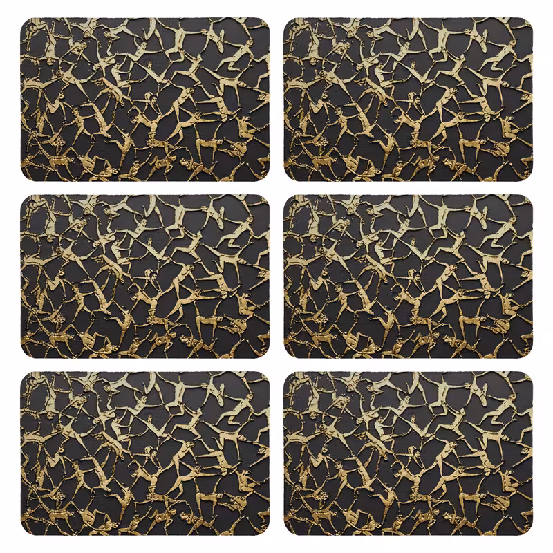 زیربشقابی طرح کلاسیک کد 8814 بسته 6 عددی | کالا مکس