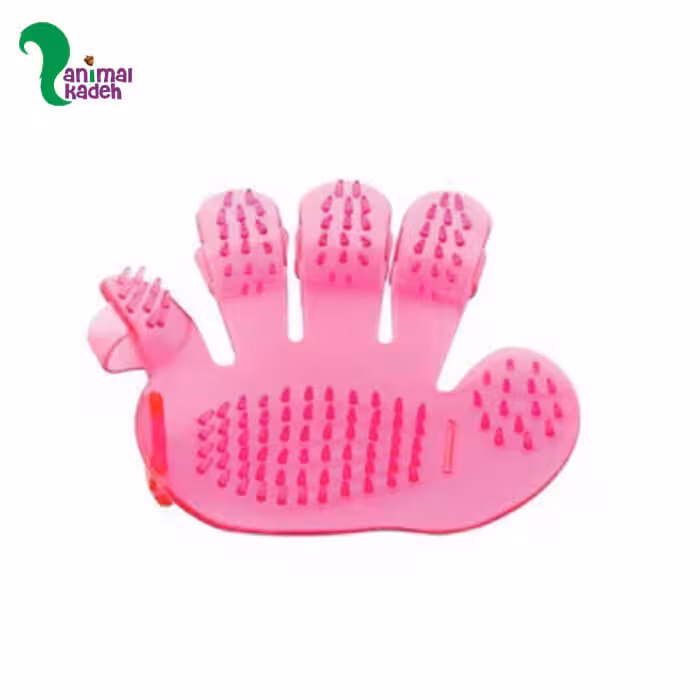 برس حمام و ماساژور سگ و گربه پنج انگشتی پلاستیکی