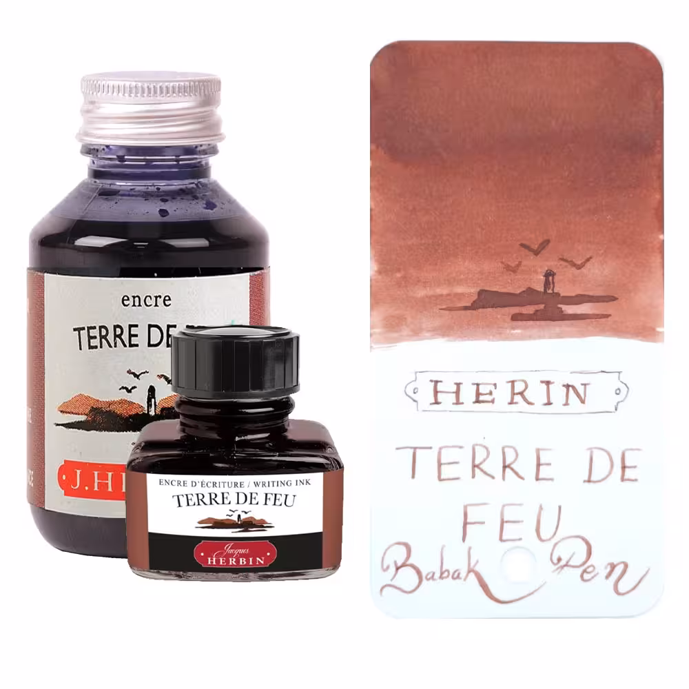 جوهر خودنویس ژاک هربین زمین آتشین JACQUES HERBIN INK Terre de feu